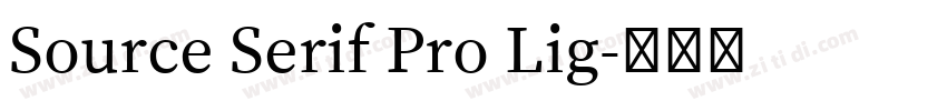 Source Serif Pro Lig字体转换